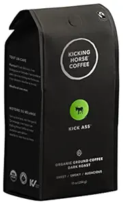 Kicking Horse Coffee, Kick Ass, Dark Roast, Ground, 10 Oz - Certified Organic, Fairtrade, Kosher Coffee
