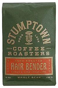 Stumptown Coffee Roasters, Medium Roast Whole Bean Coffee - Hair Bender 12 Ounce Bag with Flavor Notes of Citrus and Dark Chocolate
